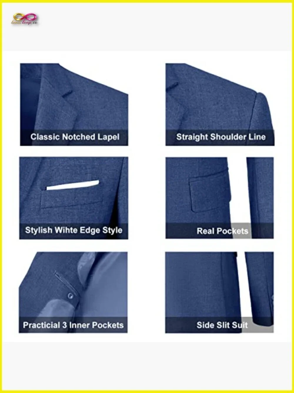 Slim Fit Three Piece Suit Set Modern Formal Business Wedding Blazer Vest Pants